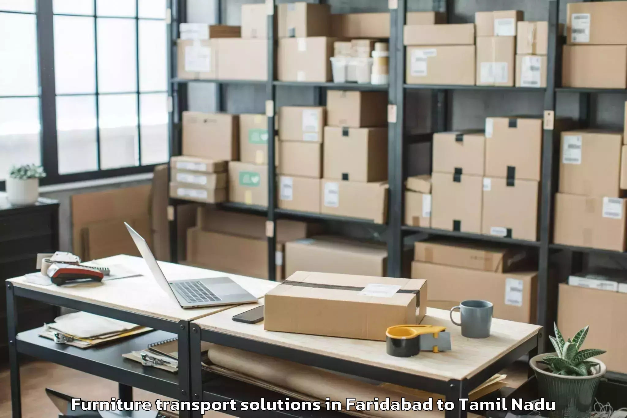 Affordable Faridabad to Turaiyur Furniture Transport Solutions